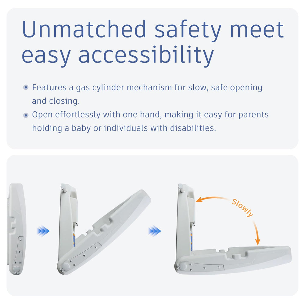 AIKE accommodates infants up to 45 lbs, suitable for quick diaper changes.