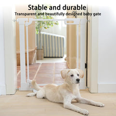 AIKSIWAI Clear Baby Gate height 31-49 inches contains toddlers safely