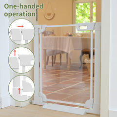 AIKSIWAI Pressure-mounted gate with wall protector guards walls during setup
