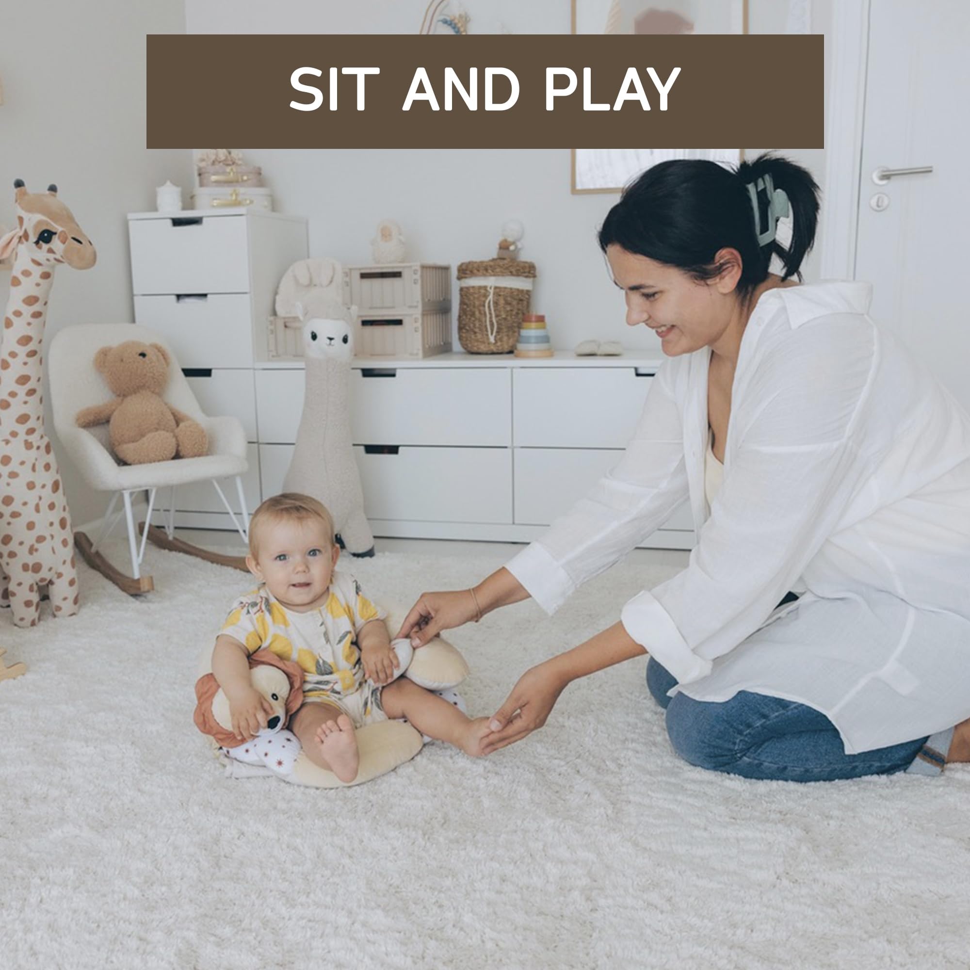 Aila+Aiden BPA-free teether enhances sensory exploration during tummy time