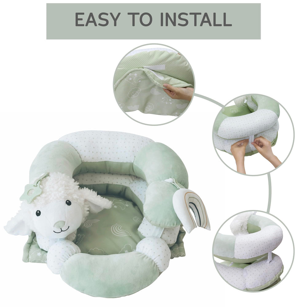 Aila+Aiden sensory teether and rainbow rattle provide tactile exploration