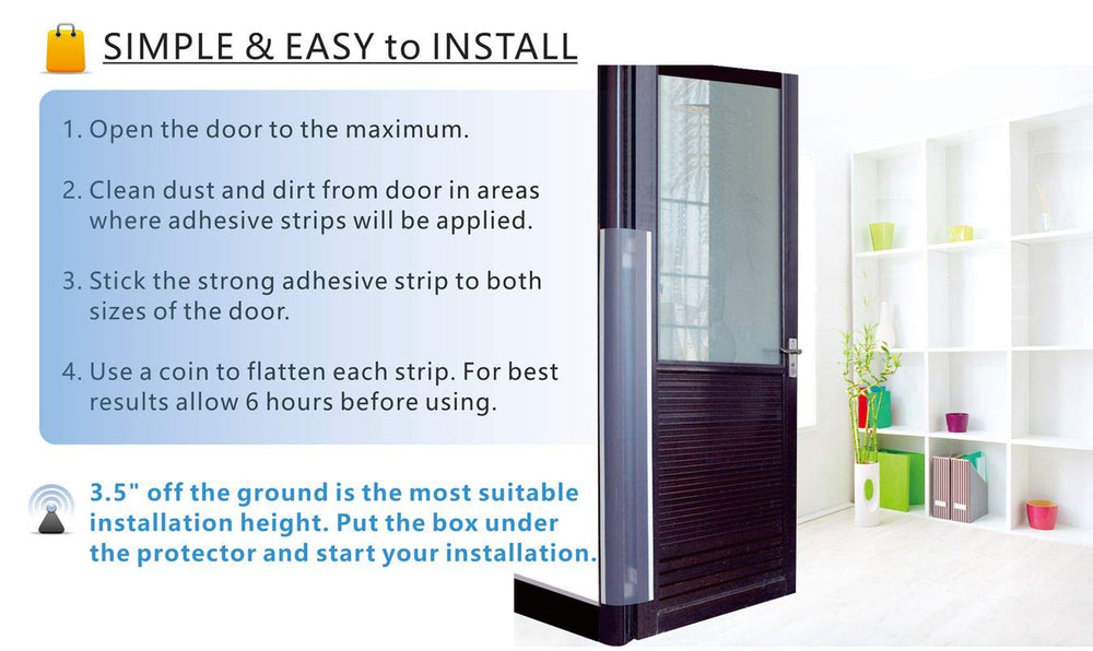 AILUOQI Door Jam Shield 2-pack for easy baby proofing.