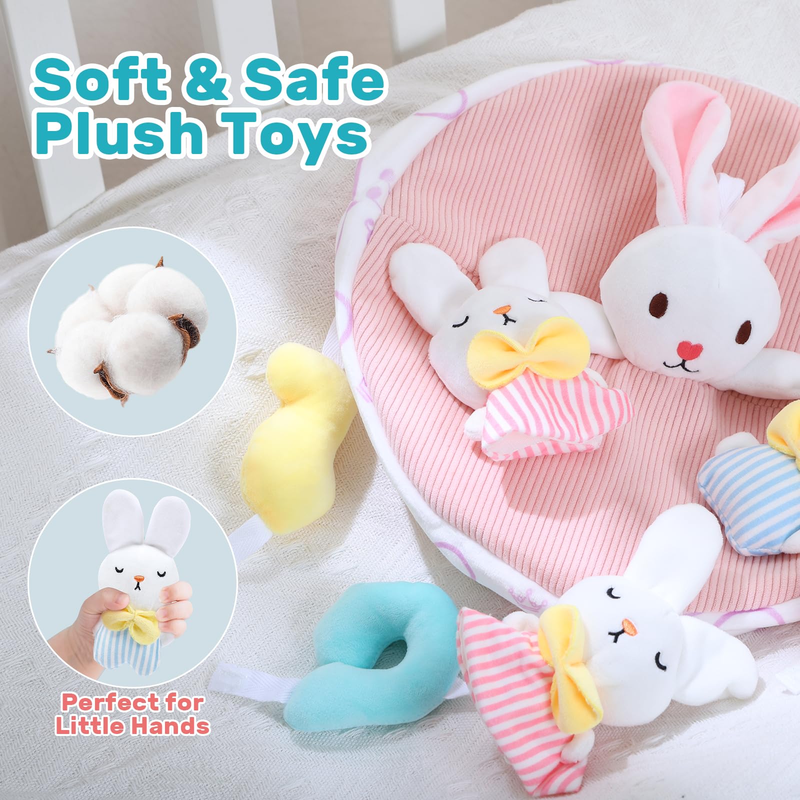 Aimafun plush animals are soft and safe for tiny hands to explore.