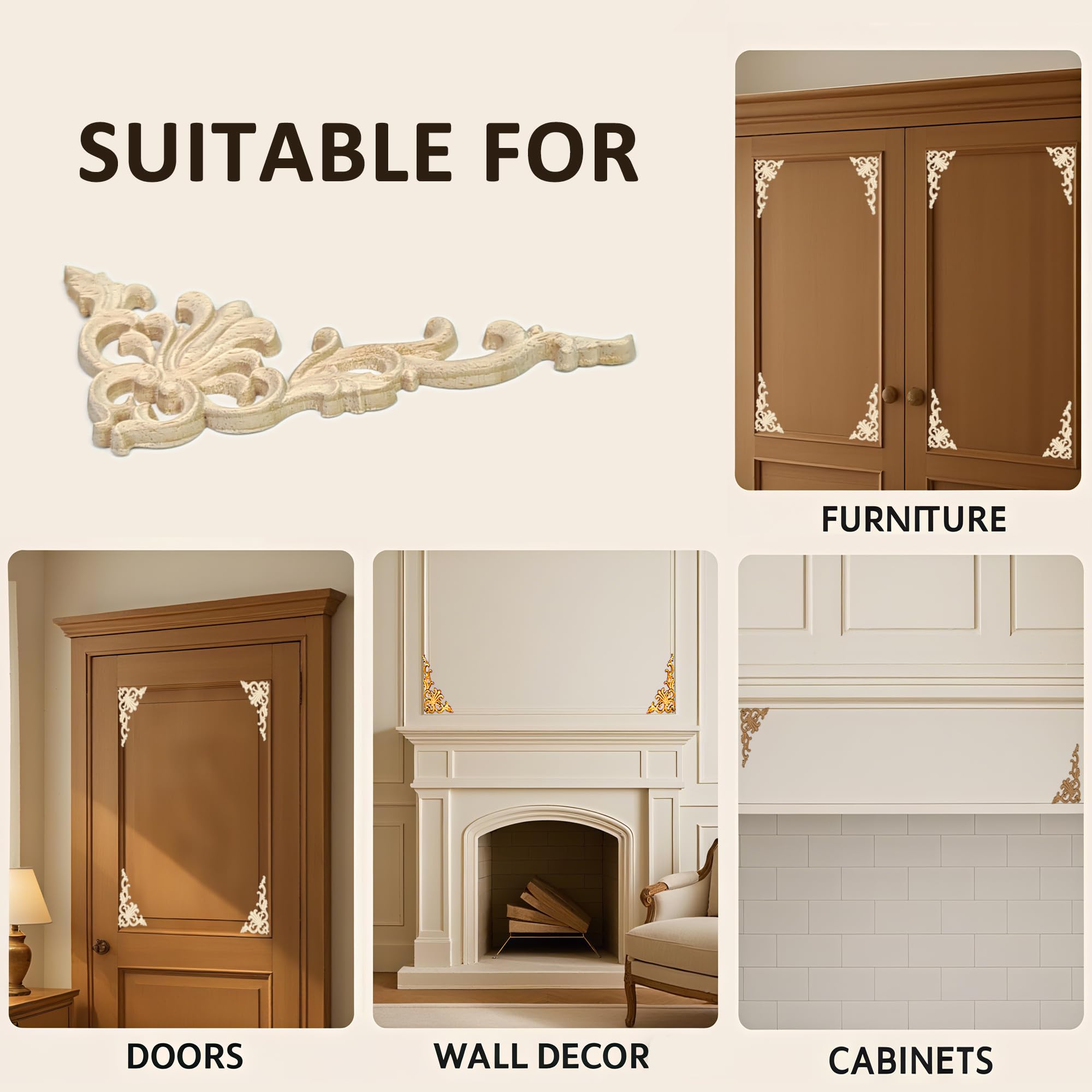 Aiminjey corner trim enhances doors or mirrors with refined details