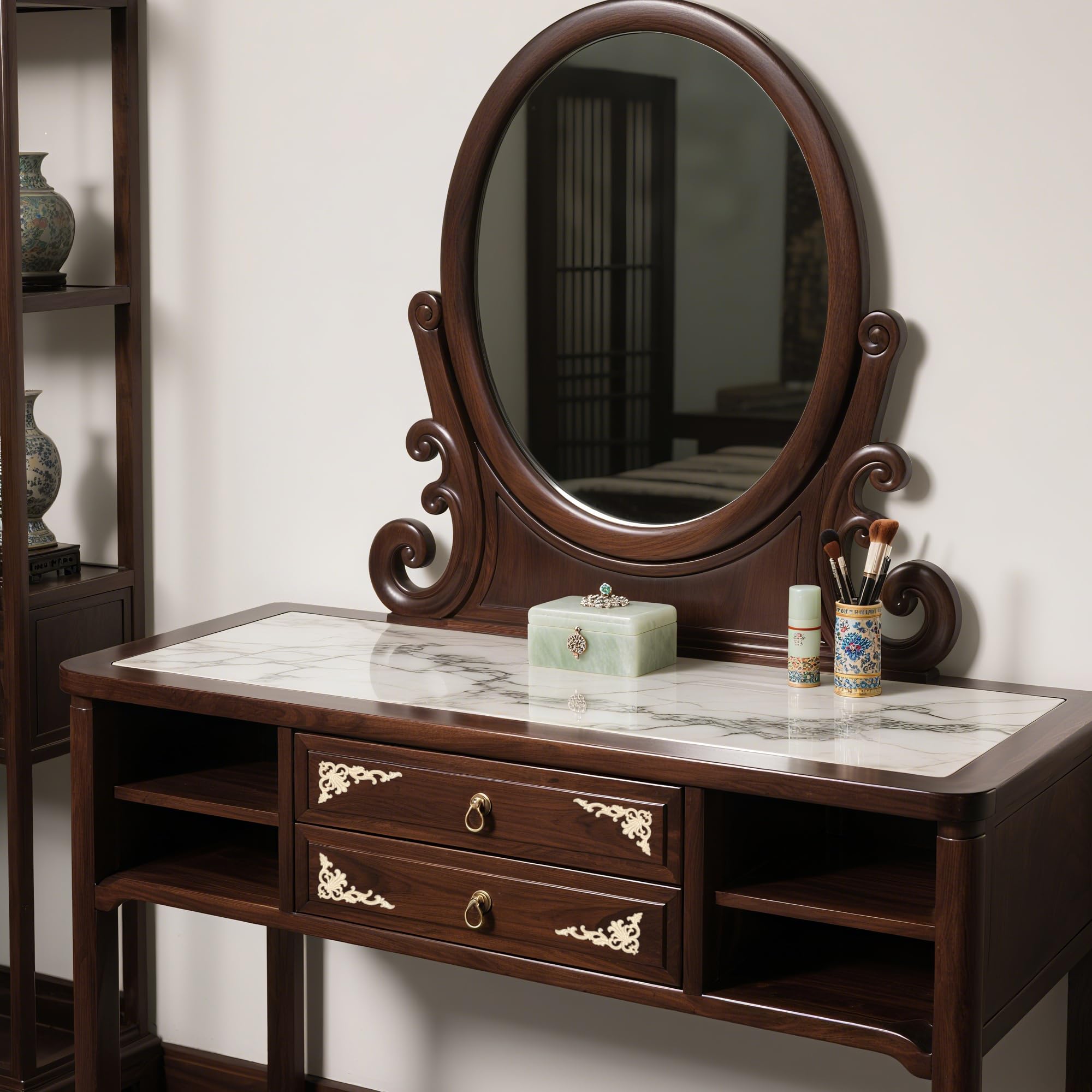 Aiminjey headboard trim offers a warm bedroom accent