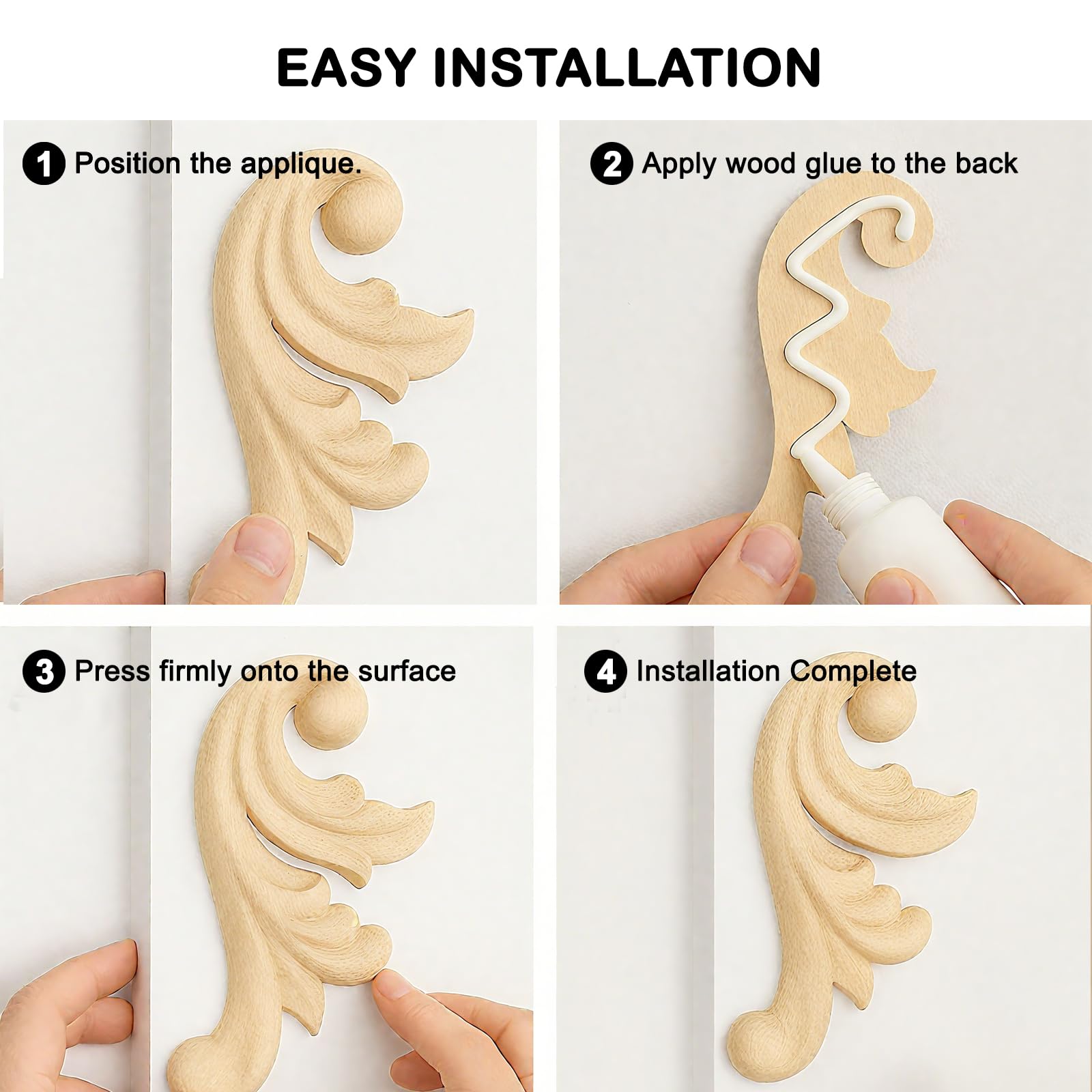 Aiminjey mantel decorative applique brings classical warmth to spaces.