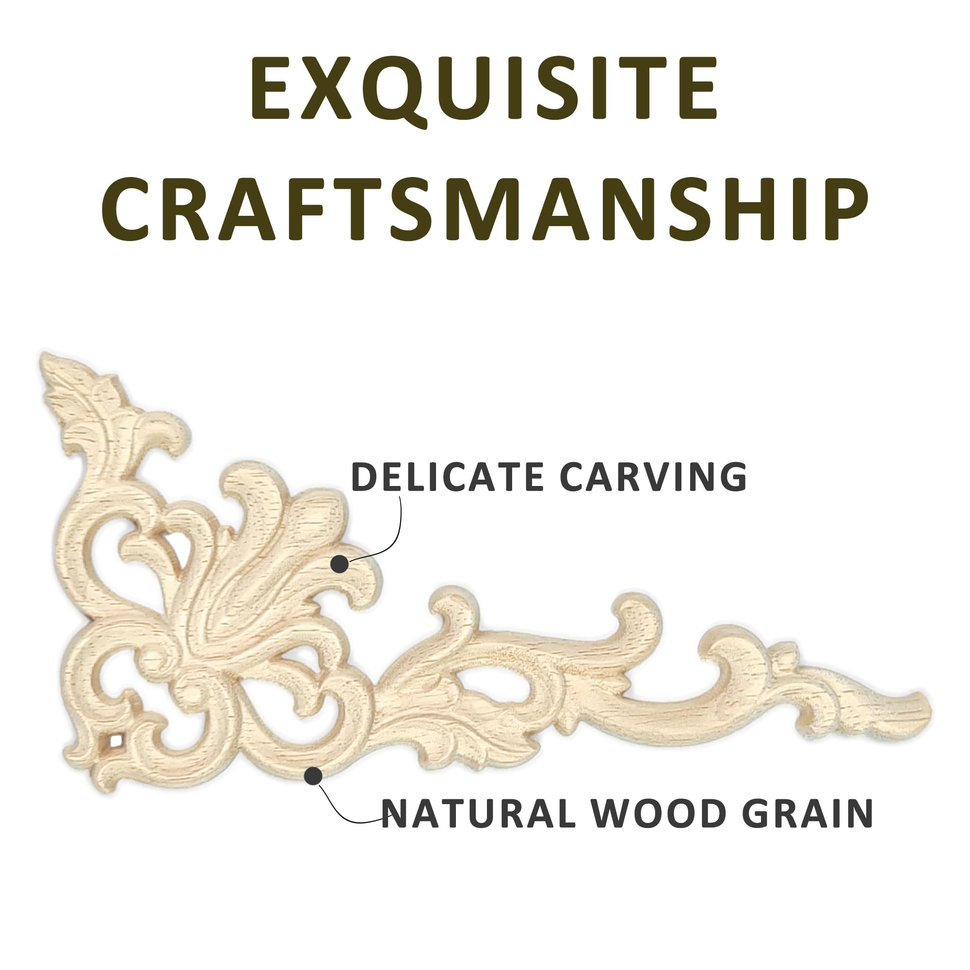Aiminjey wood applique is ready for simple DIY decor