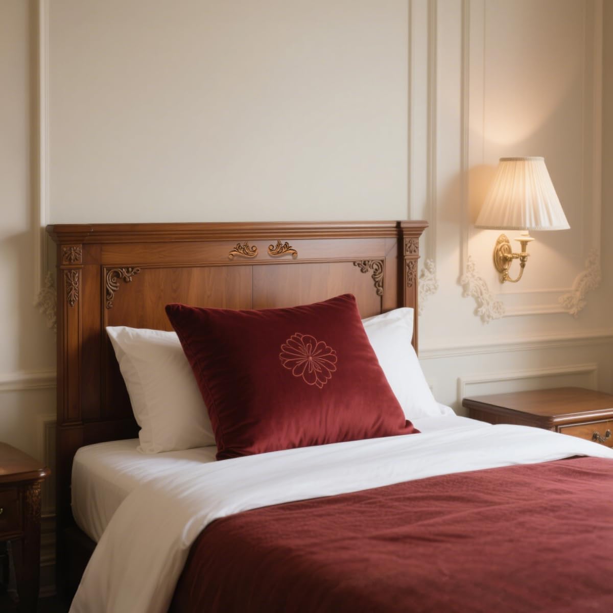 Aiminjey wood carving detail applique adds timeless artistry.