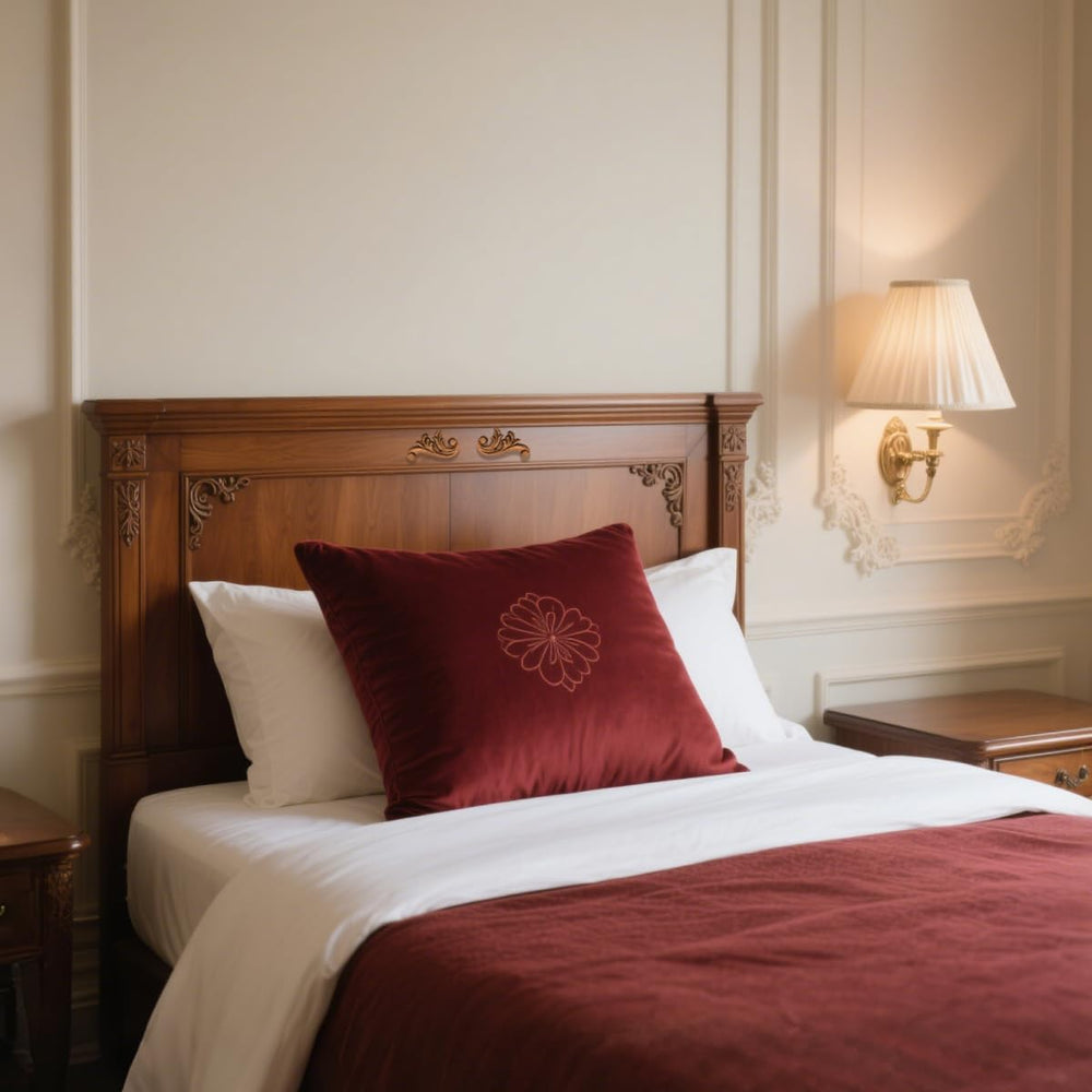 Aiminjey wood carving detail applique adds timeless artistry.