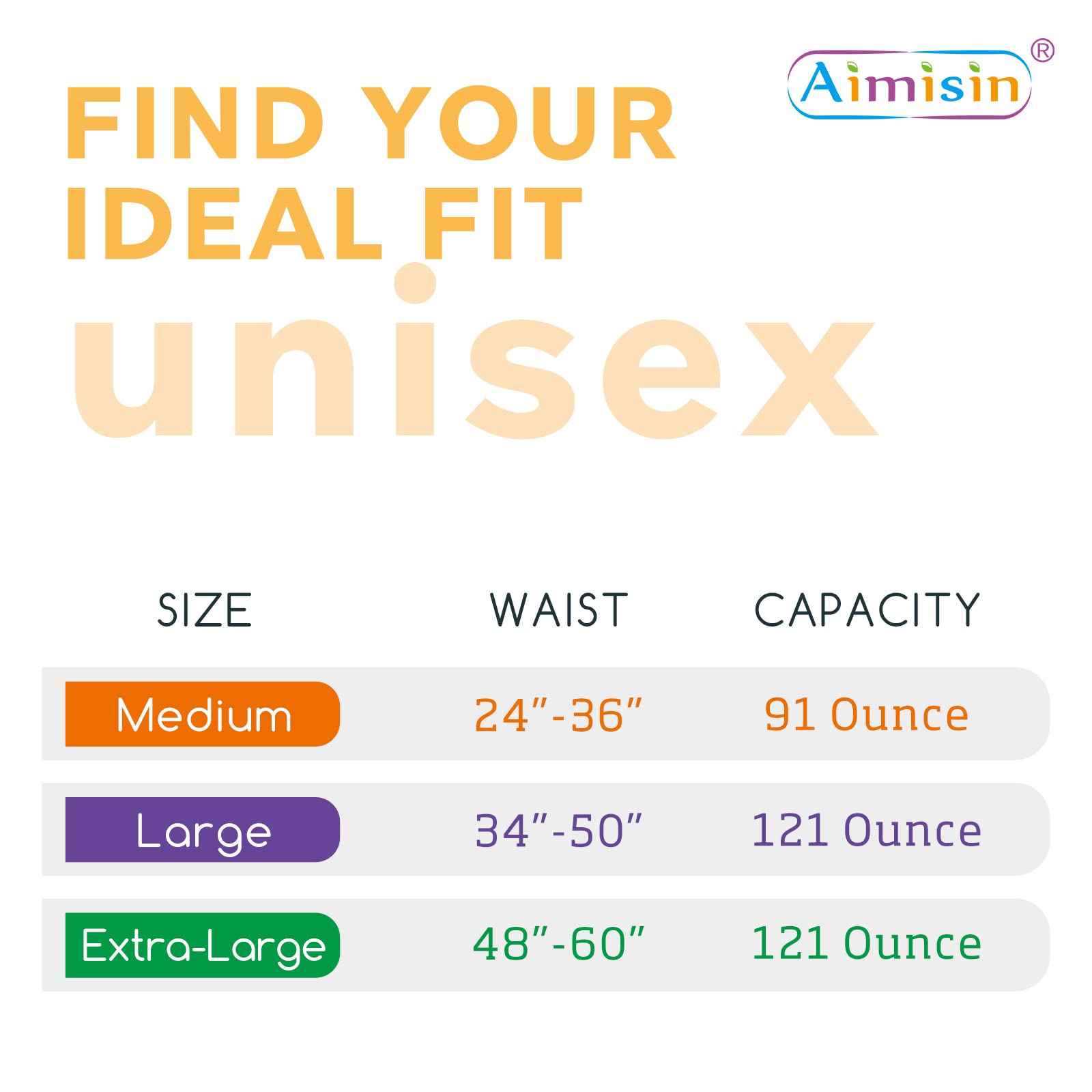 Aimisin adult underwear interior view shows breathable top sheet for all-day comfort.