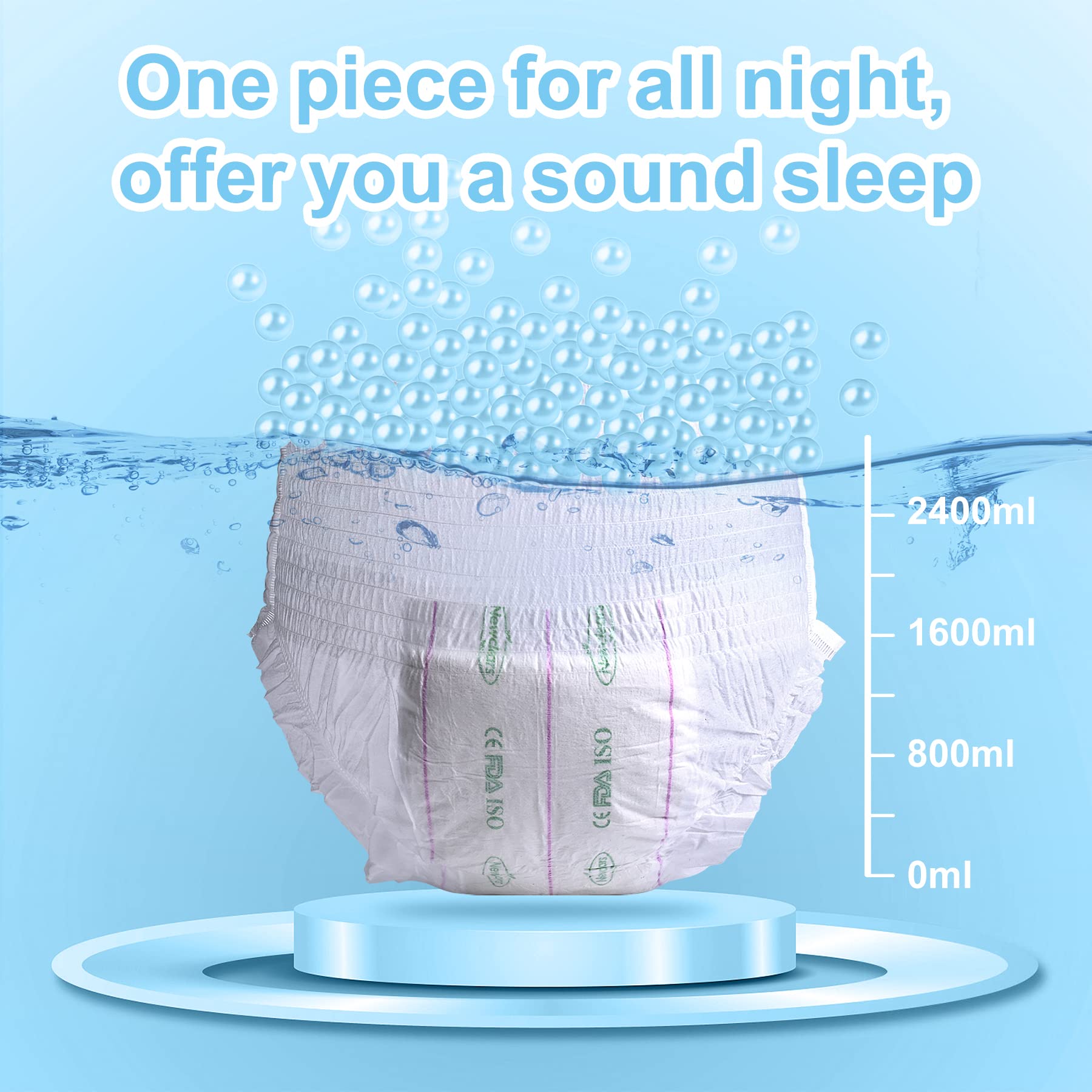 Aimisin cloth-like back sheet stays breathable and comfortable against skin and clothing.