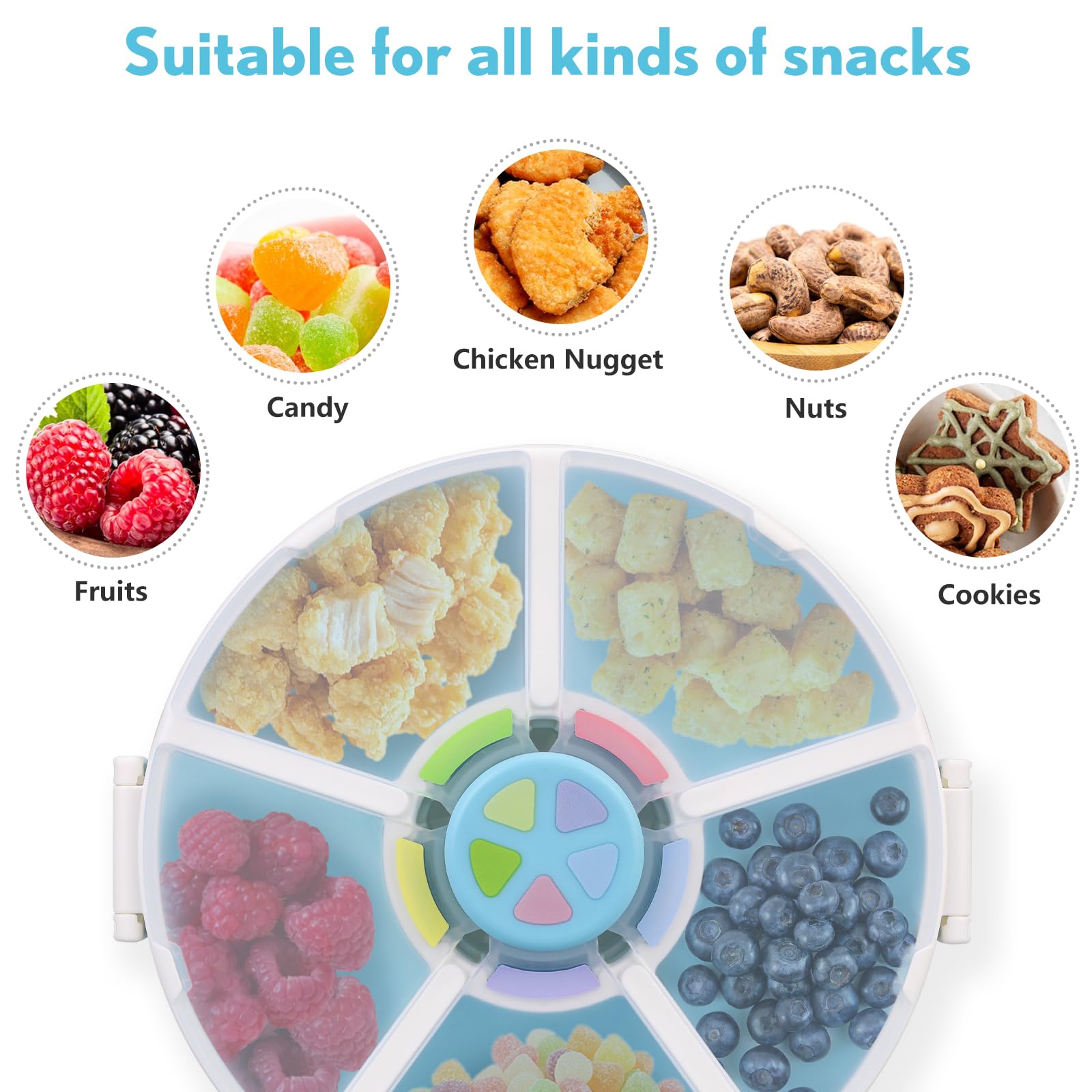 Aimsnk snack spinner is BPA and PVC free for safe, worry-free use.