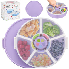 Aimsnk Kids Snack Spinner with 5 compartments for organized snacking on the go