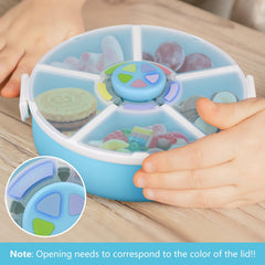 Aimsnk snack spinner features a leakproof lid for mess-free use.