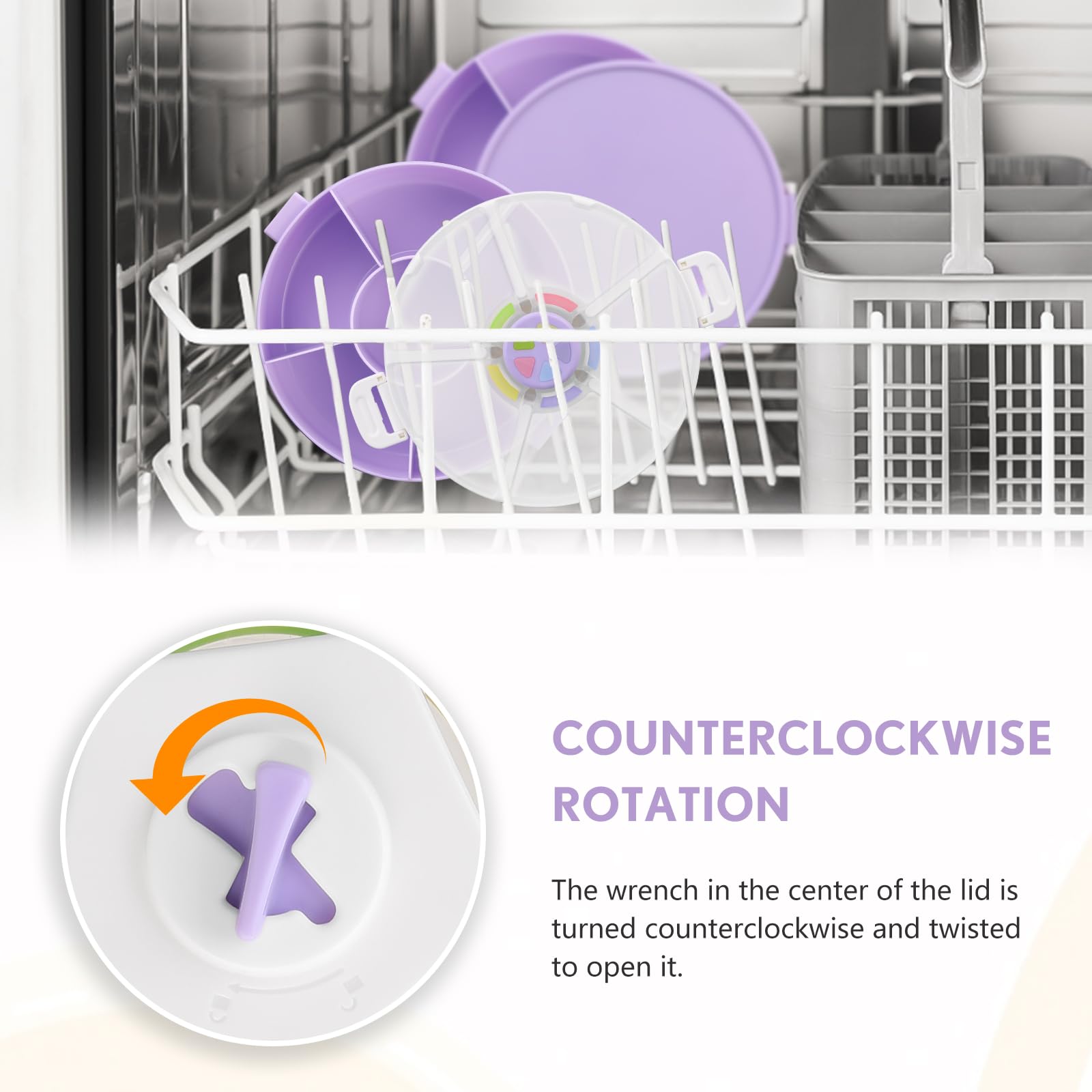 Aimsnk Snack Spinner prevents spills and simplifies lunchbox organization