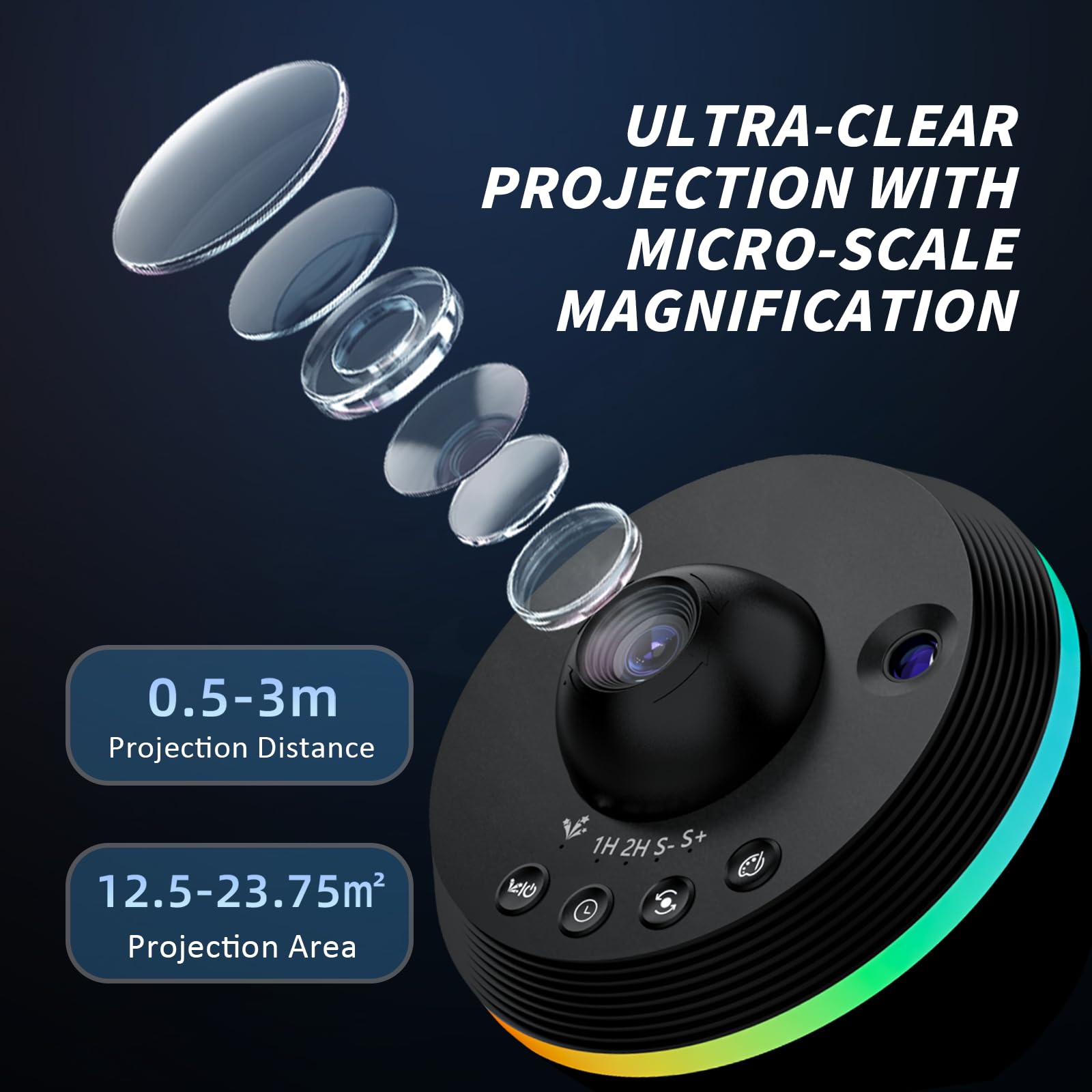 Ainael Galaxy Projector meteor effect adds dynamic night sky