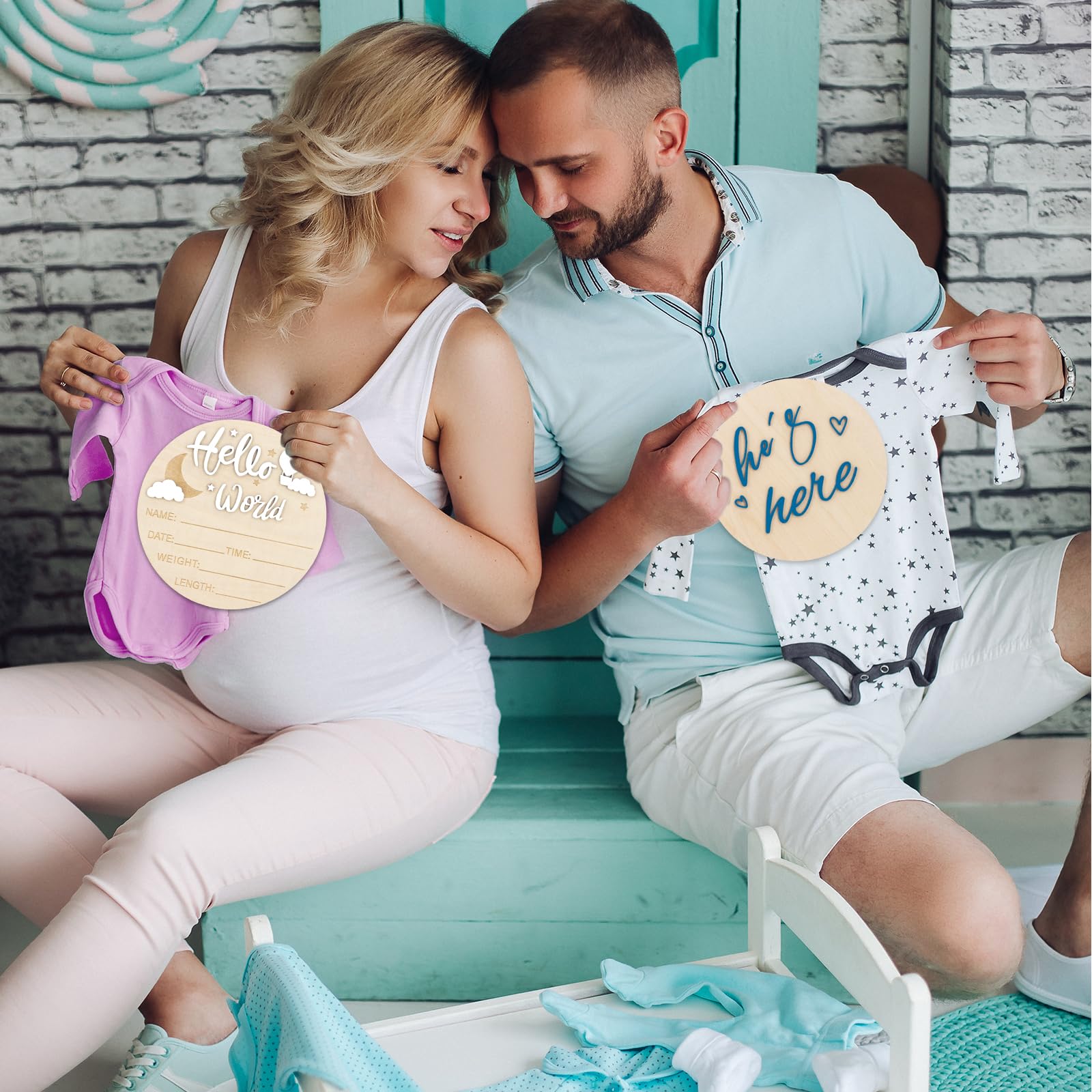 AINBIN Baby shower photo prop adds memorable moments