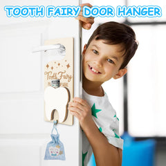 AINBIN Burlap teeth pouch blue keeps lost teeth safe and cherished