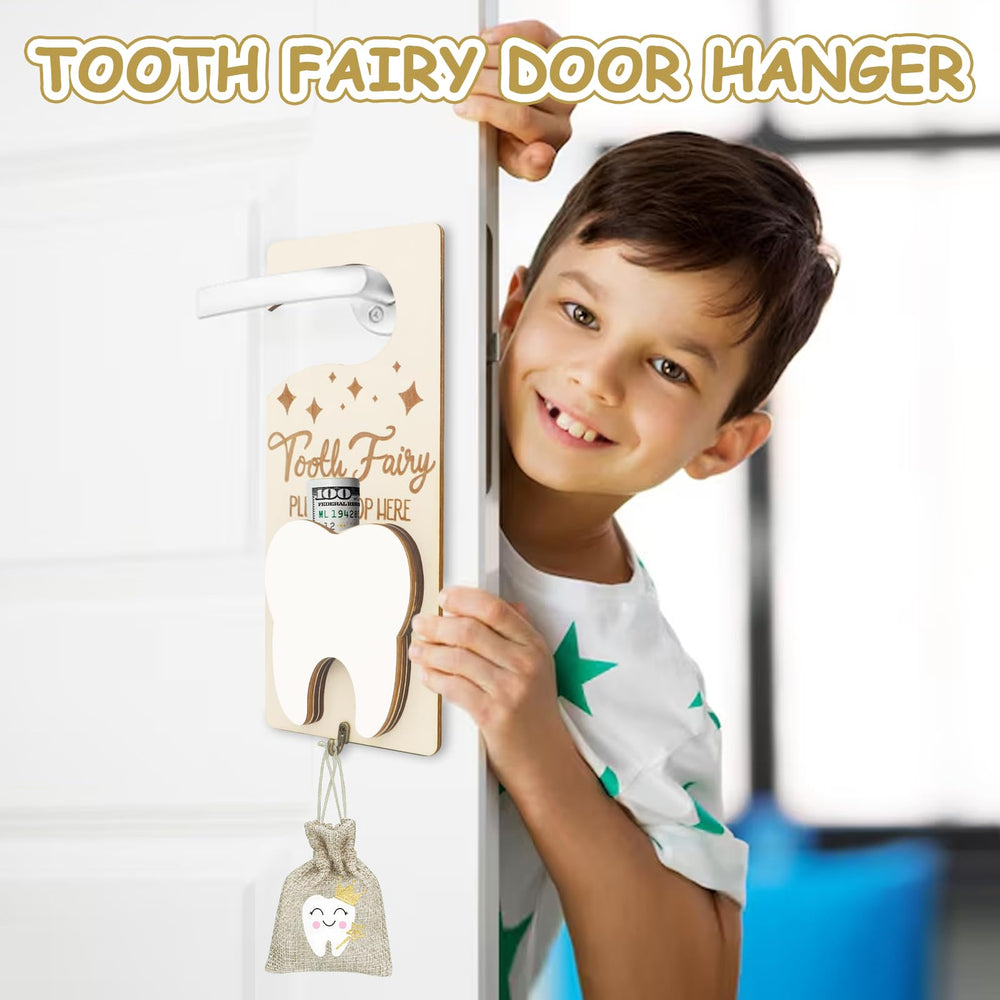 AINBIN burlap teeth pouch offers safe storage for lost teeth and keepsakes.