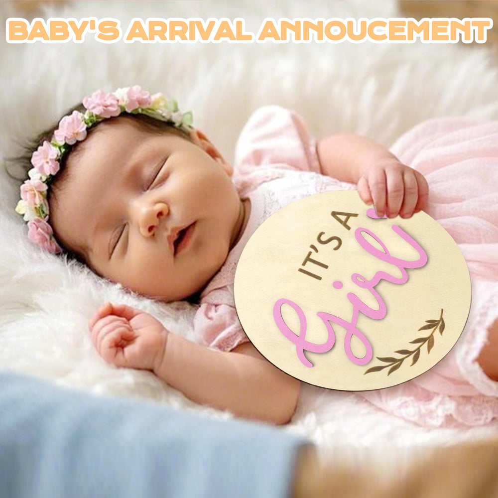 AINBIN Hello World wooden sign welcomes baby with photo-friendly display.