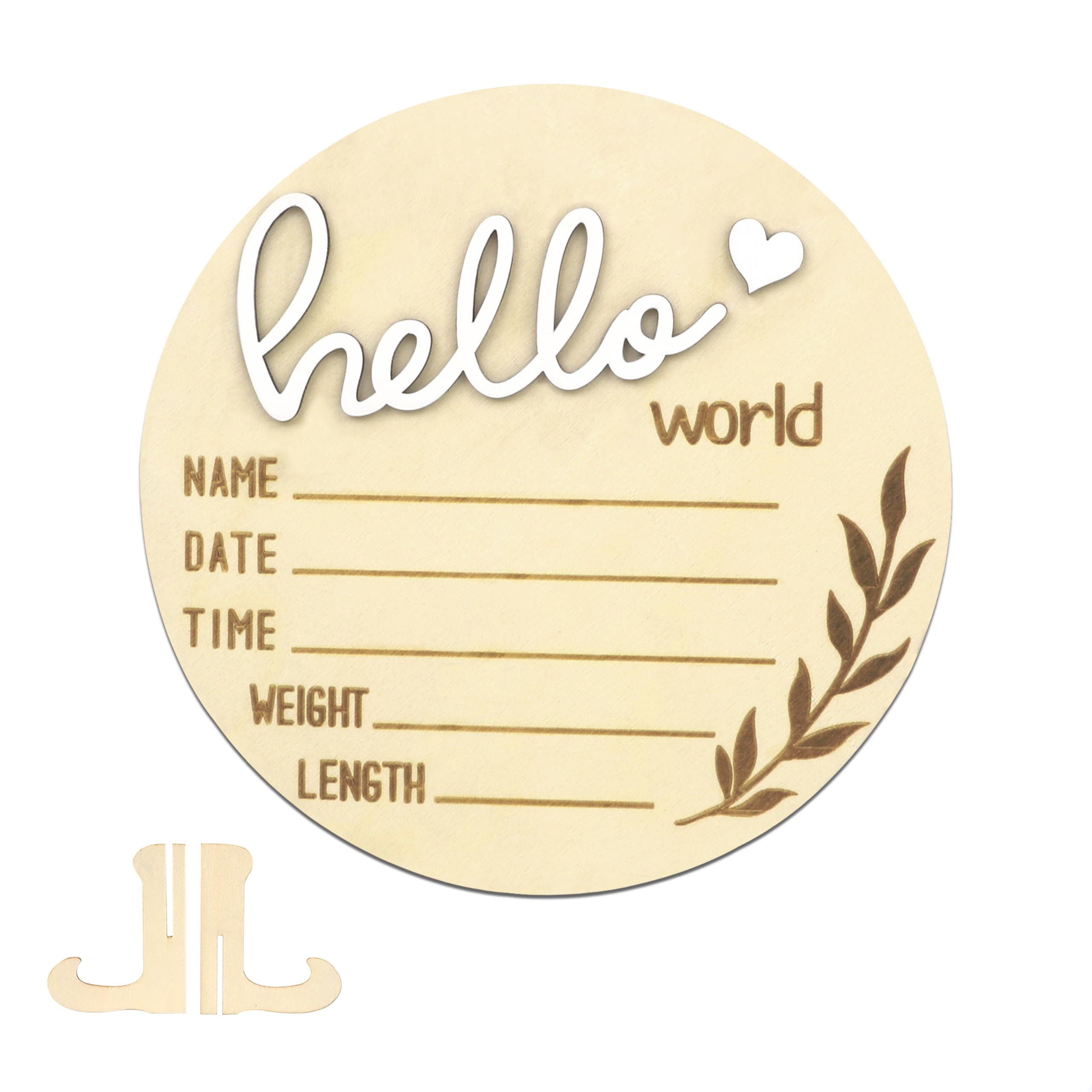 AINBIN Hello World newborn sign with 3D letters for a memorable birth announcement.