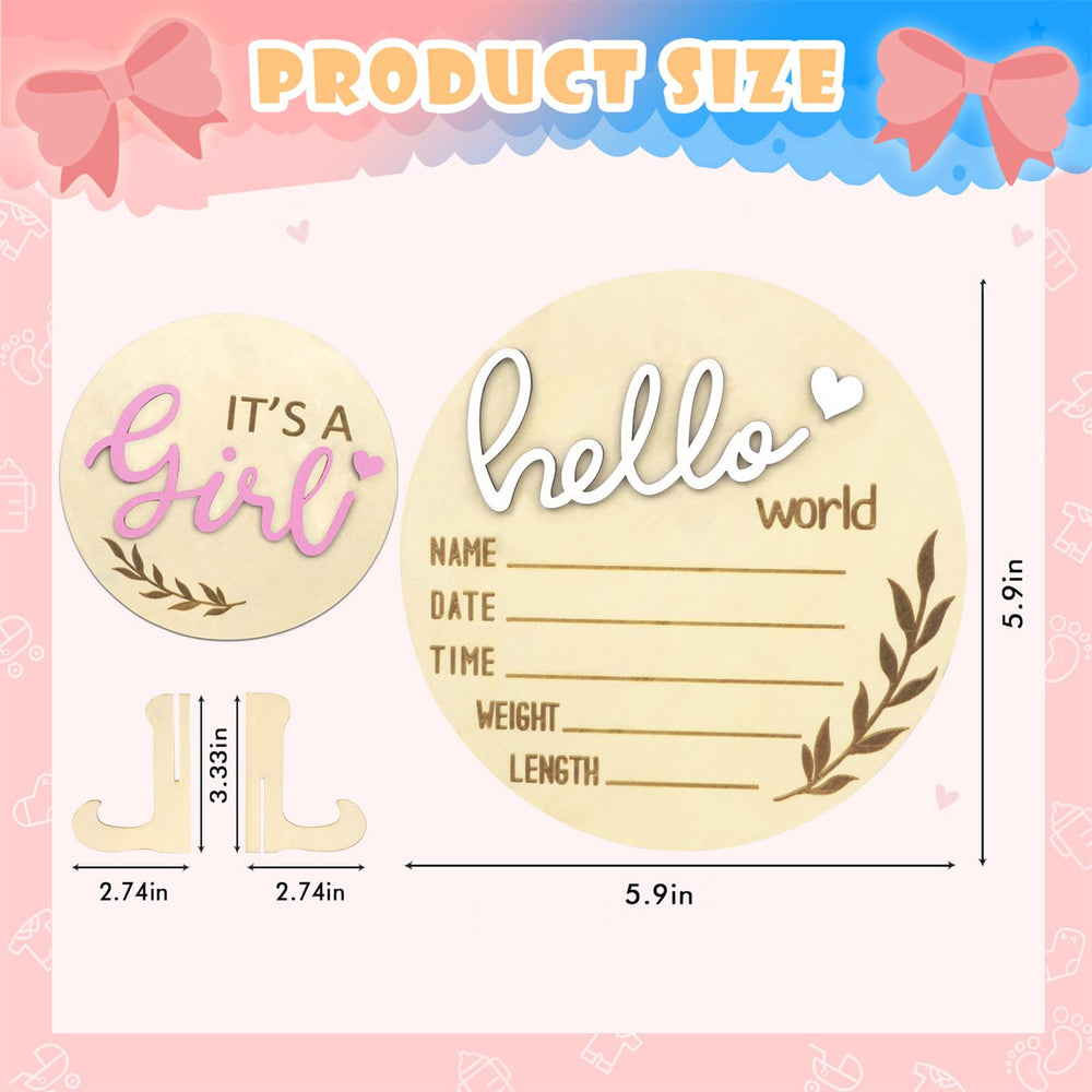 AINBIN Hospital-nursery-decor wooden sign adds sentimental display at hospital or home.
