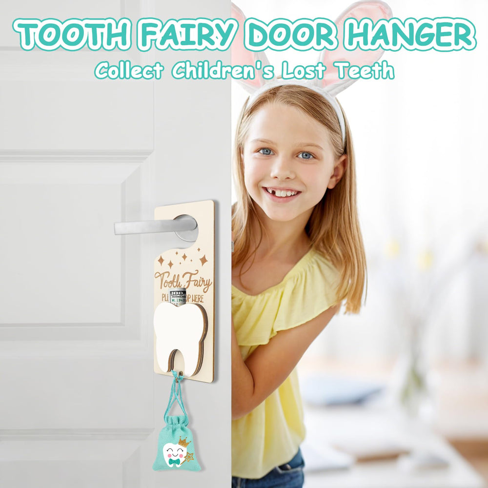 AINBIN Tooth Fairy Burlap Pouch keeps small teeth safe and treasured.