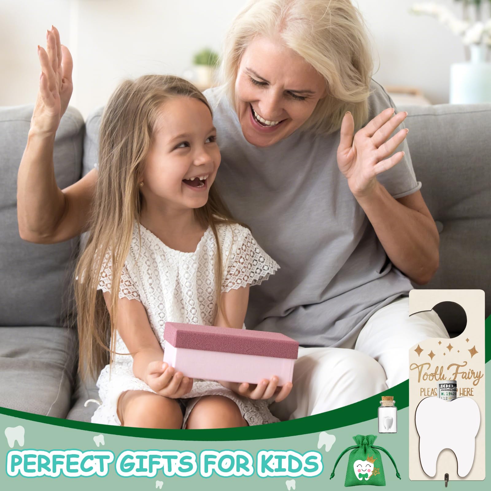 AINBIN Tooth Fairy Kit gift-ready presentation for birthdays and milestones.