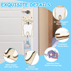 AINBIN Tooth Fairy holder set includes hanger, pouch, and bottle