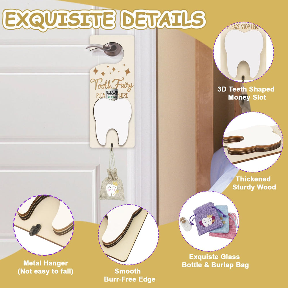 AINBIN tooth fairy set packaging presents a complete gift-ready keepsake.