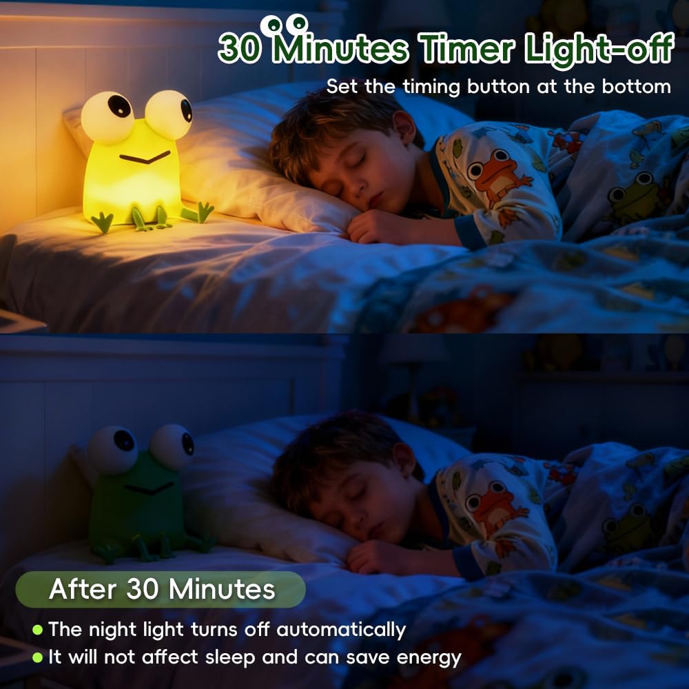 AINEEU dimmable LED frog lamp lets you adjust brightness.