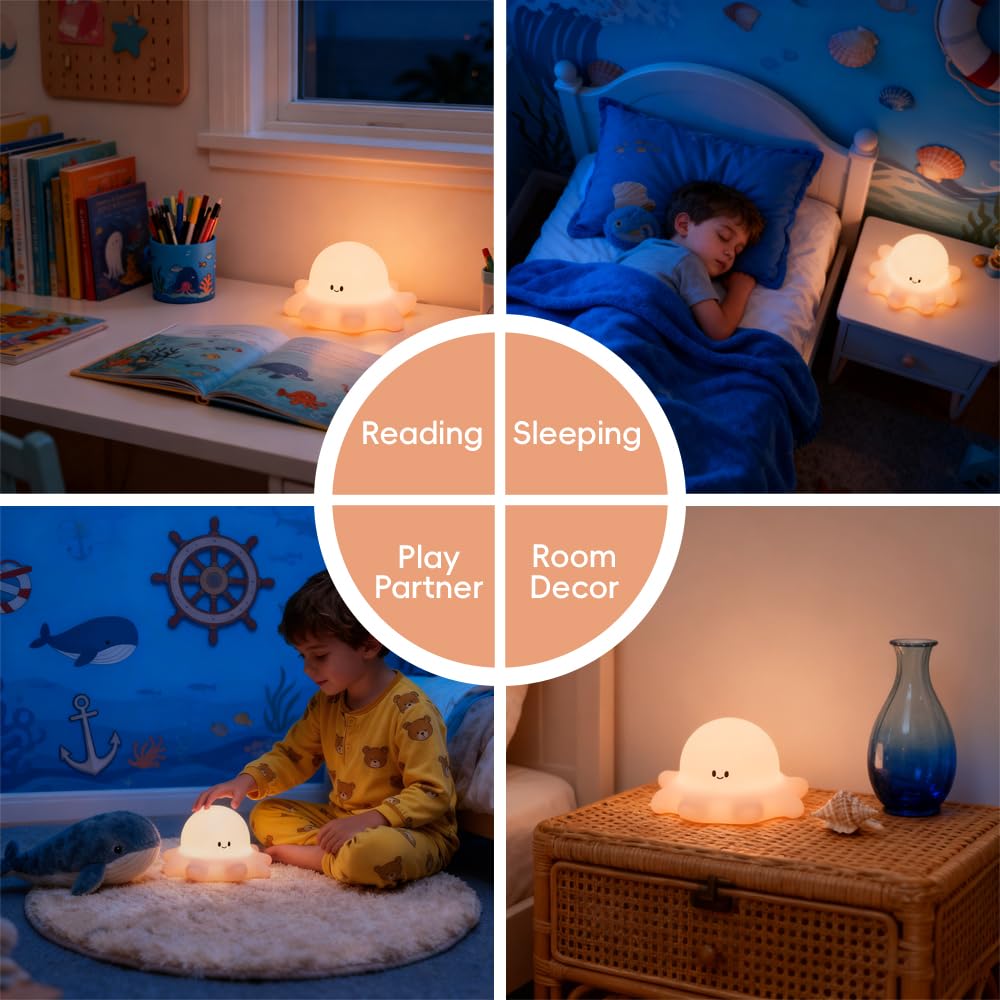 AINEEU Octopus Night Light gift-packaging ready for gifting occasions.