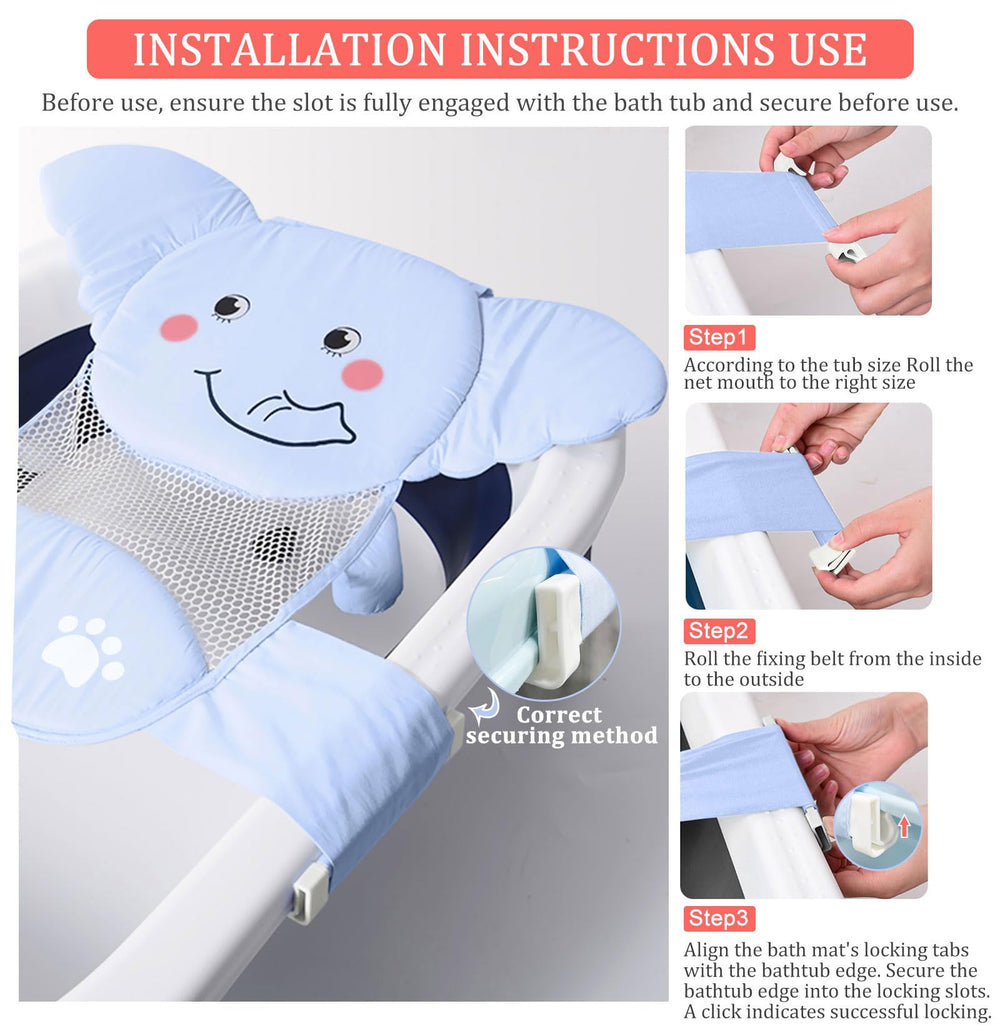 AIR&TREE Baby Bath Seat Net adjustable height feature enabling flexible positioning