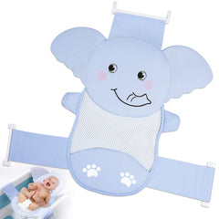 AIR&TREE Baby Bath Seat Net quick-drying design shown in blue for a tidy post-bath setup