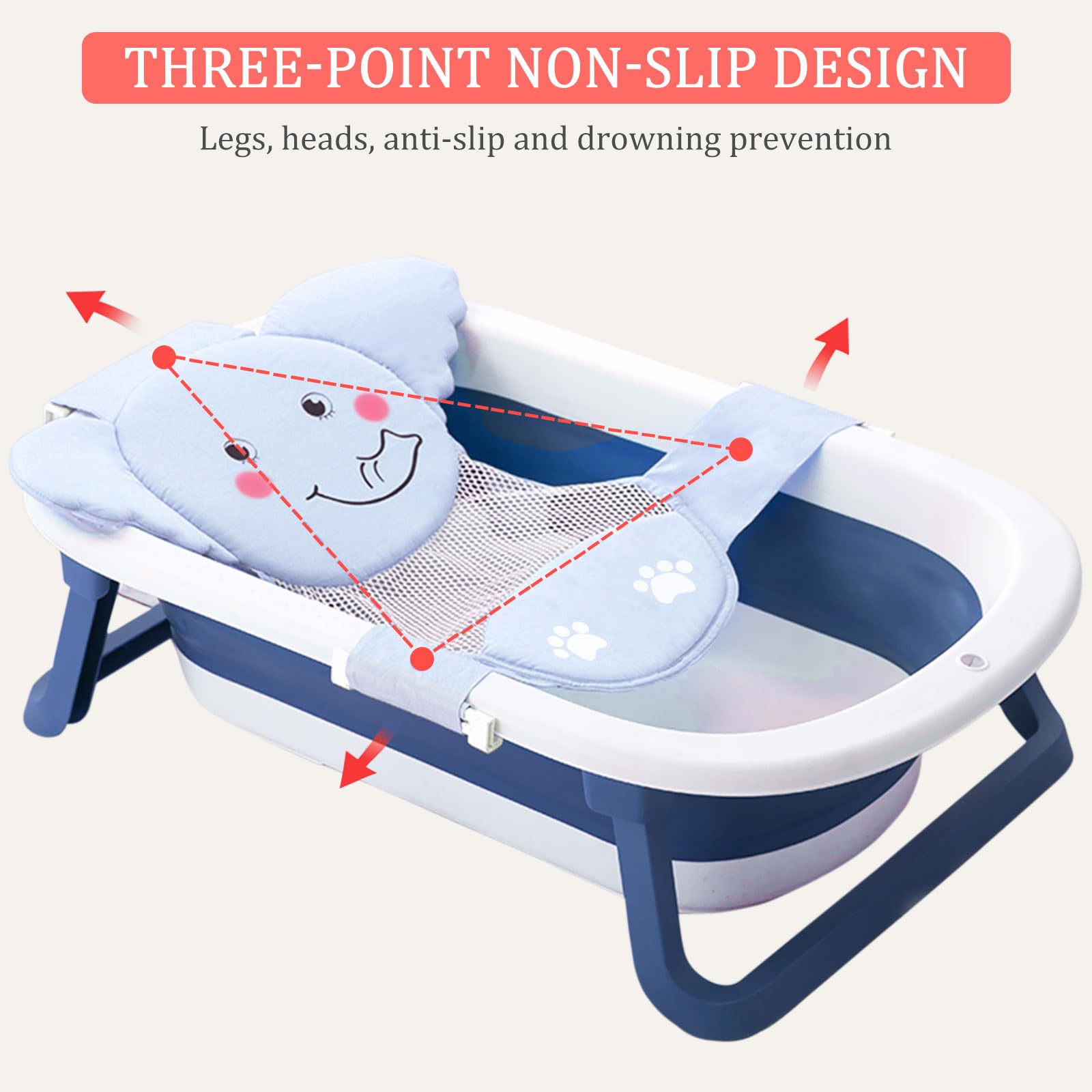 AIR&TREE Bath Seat Net rolls up and dries easily after use