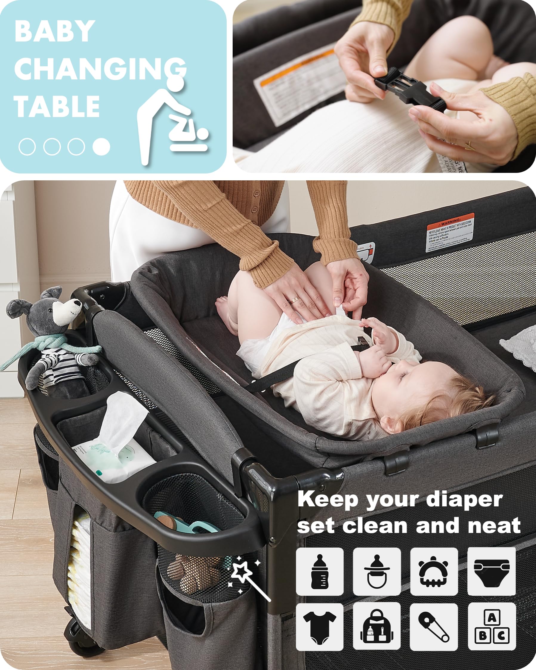 AirClub anchors secure the unit to your bed for safe night use.