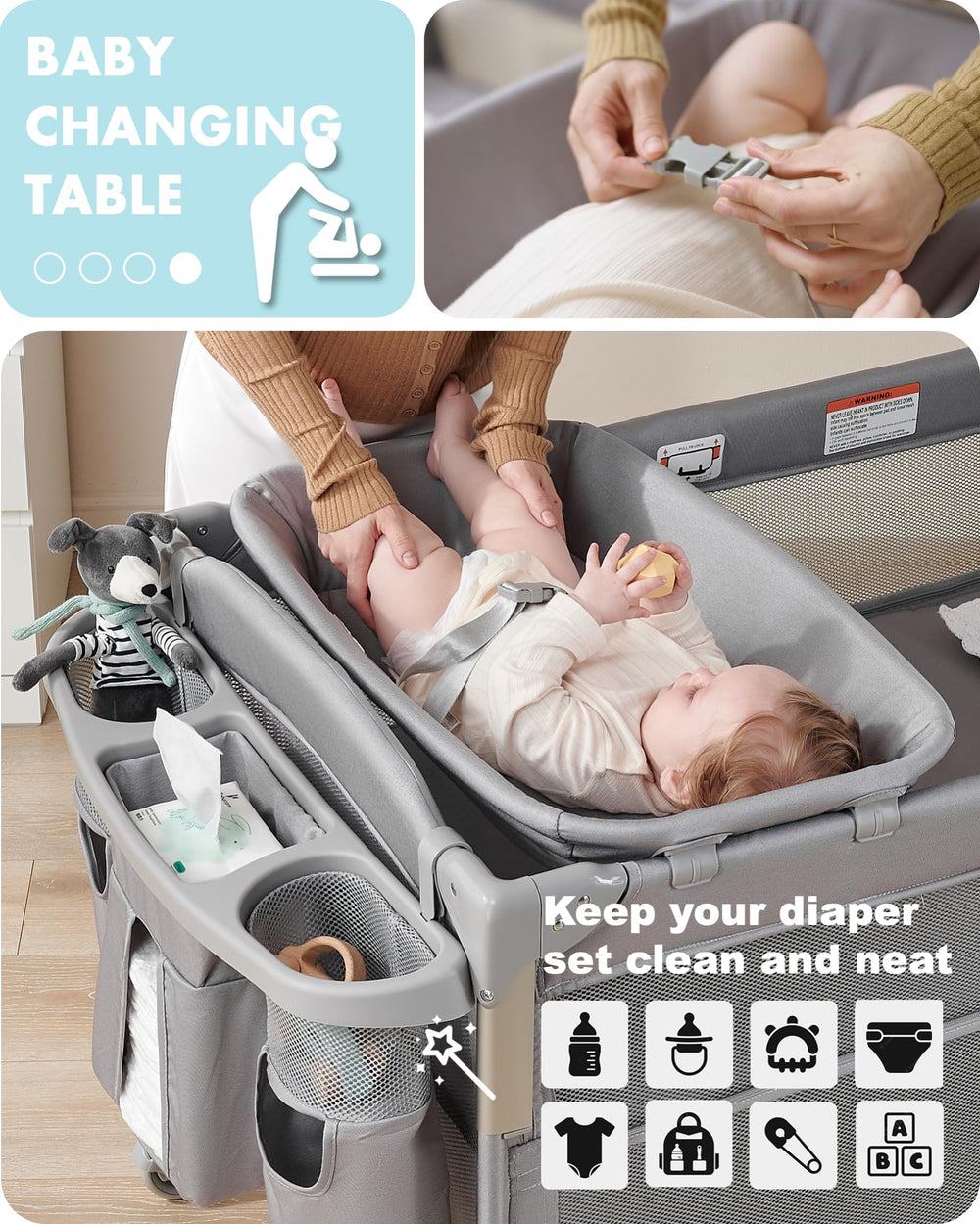 AirClub foldable pad offers medium hardness for newborn comfort