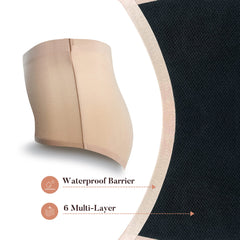 AIRCUTE Absorbent Underwear beige, side view, secure fit during movement.
