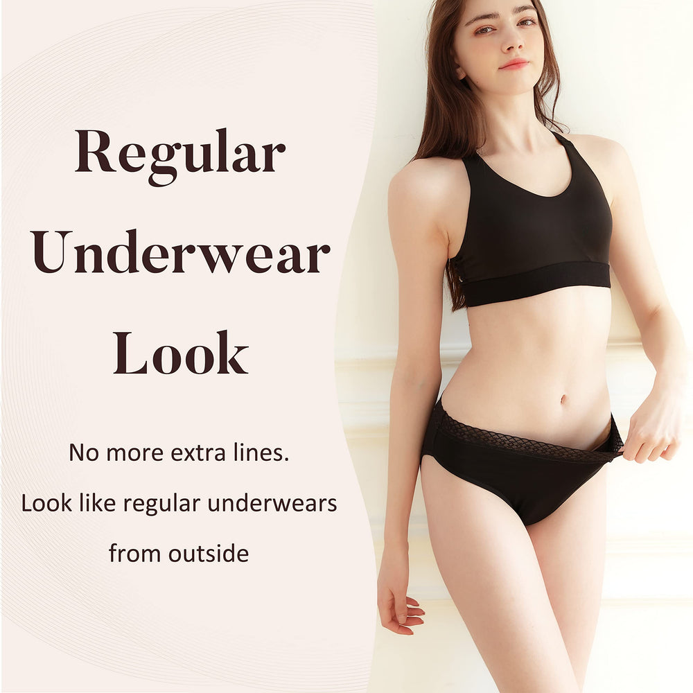 AIRCUTE black hipster underwear side view for everyday confidence.