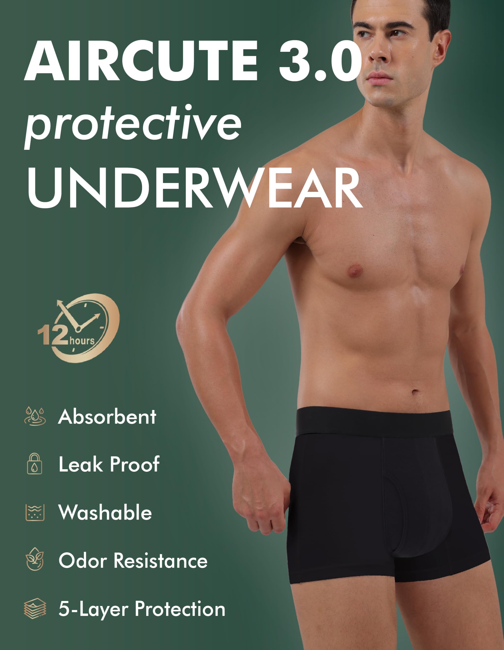 AIRCUTE breathable, moisture-wicking layer helps you stay dry all day.