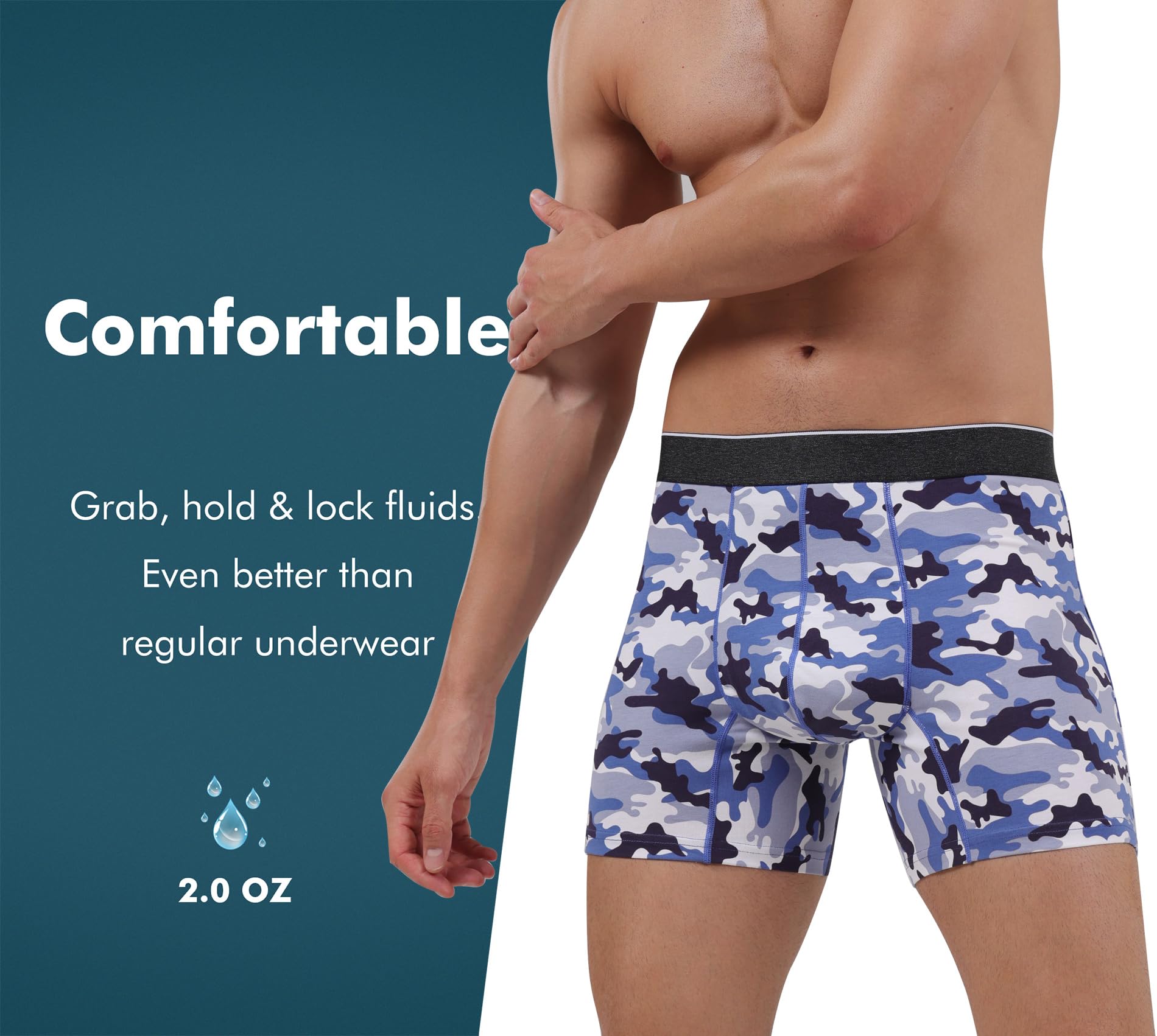 AIRCUTE comfortable dry underwear, soft cotton blend, rear view.