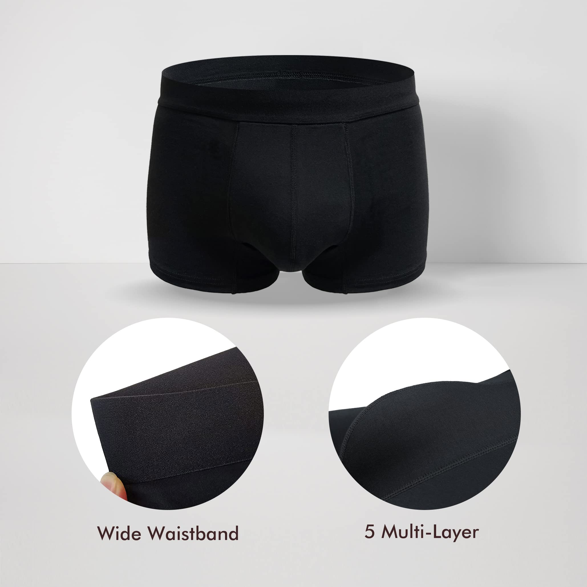AIRCUTE daytime-use boxer-brief for everyday wear with protection beneath clothes.