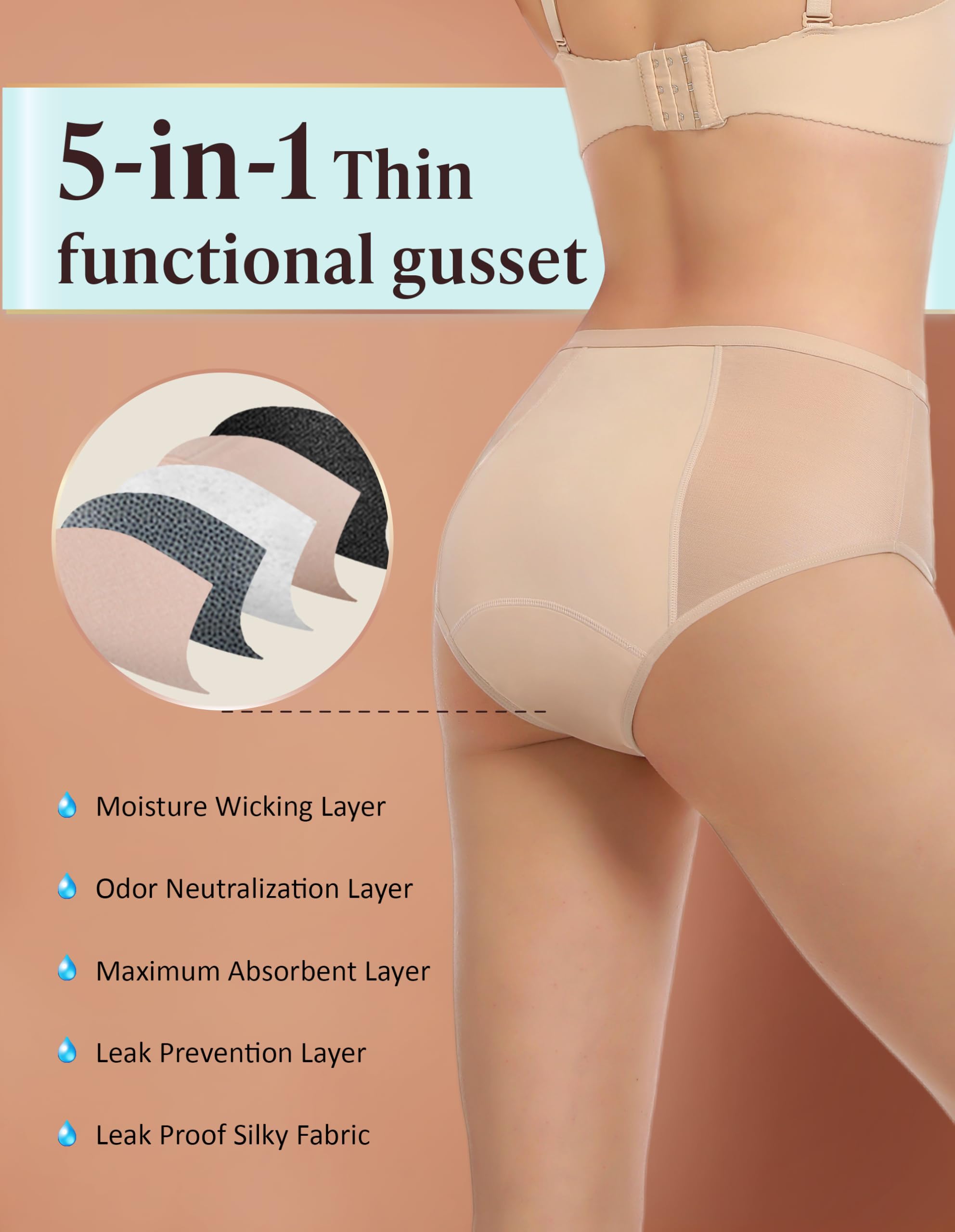 AIRCUTE dry, breathable fabric with guard layers for comfort.