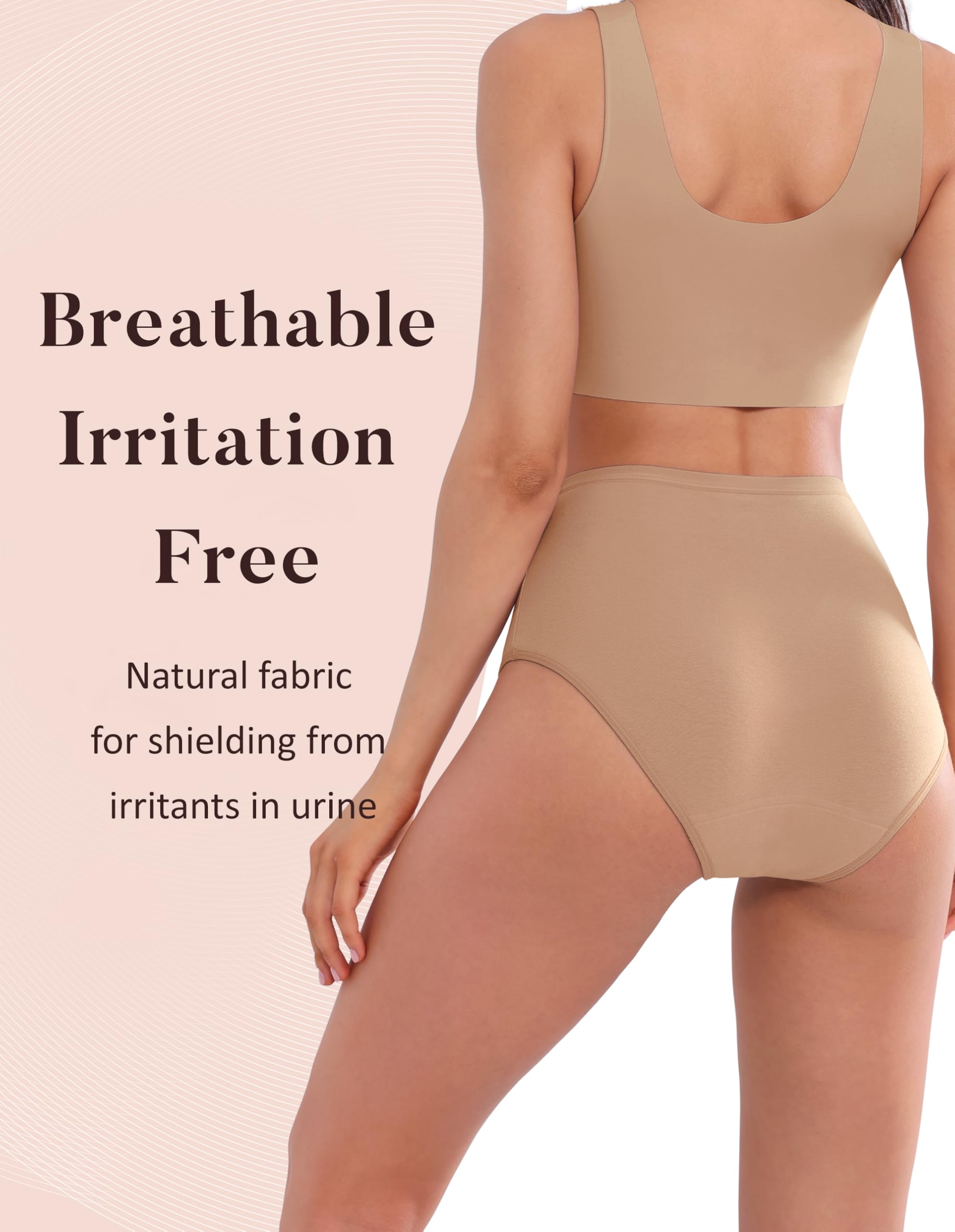 AIRCUTE surface stays dry while inner absorbent layers trap moisture.