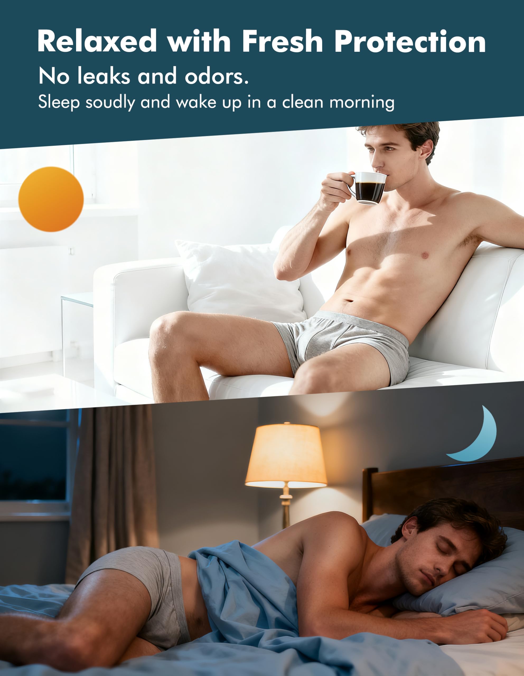 AIRCUTE everyday-wear underwear worn discreetly under clothes in gray.