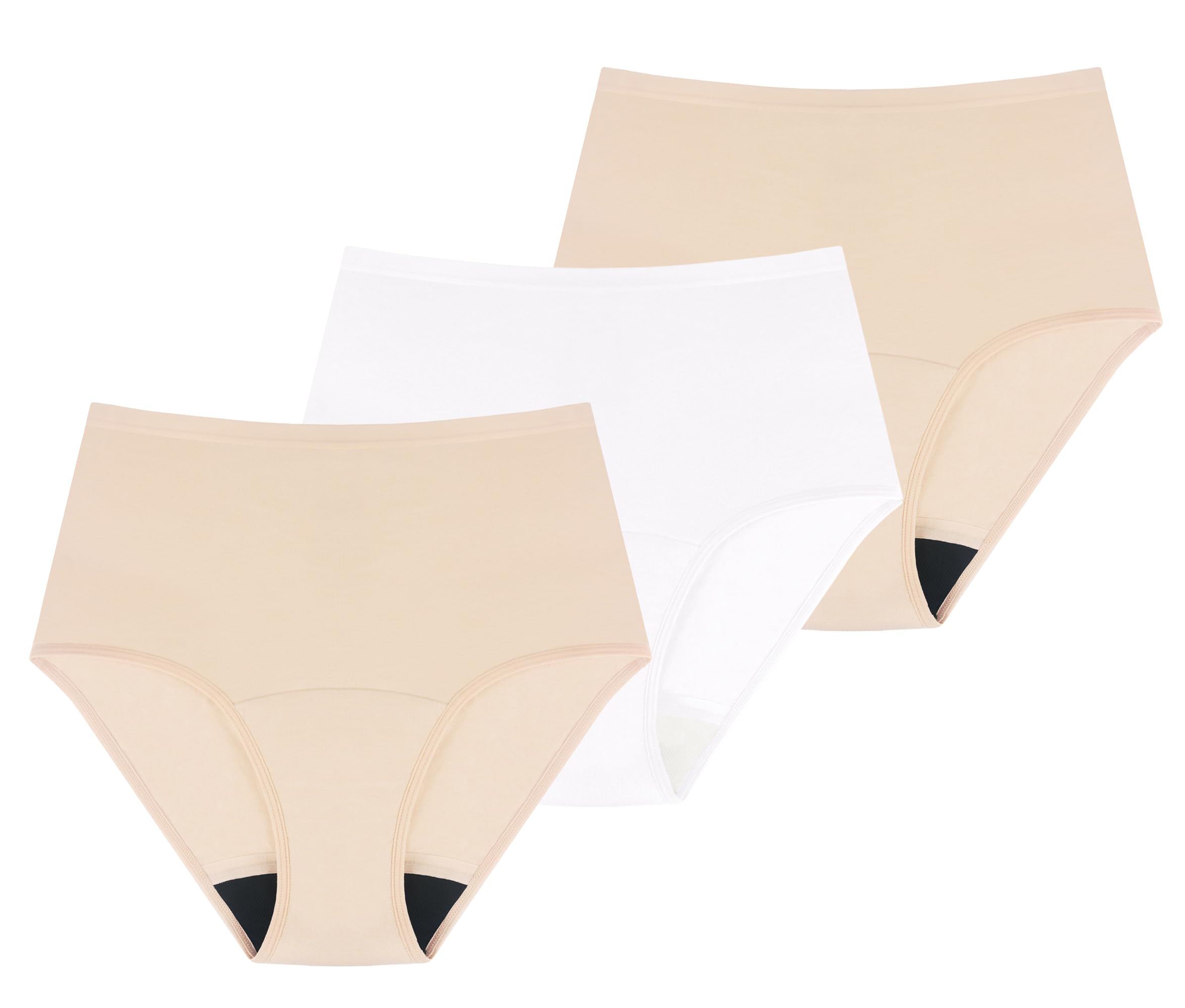 AIRCUTE front view washables in beige, showcasing discreet fit and breathable cotton fabric.