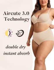 AIRCUTE multilayer absorbent technology close-up showing fast liquid transfer and skin dryness