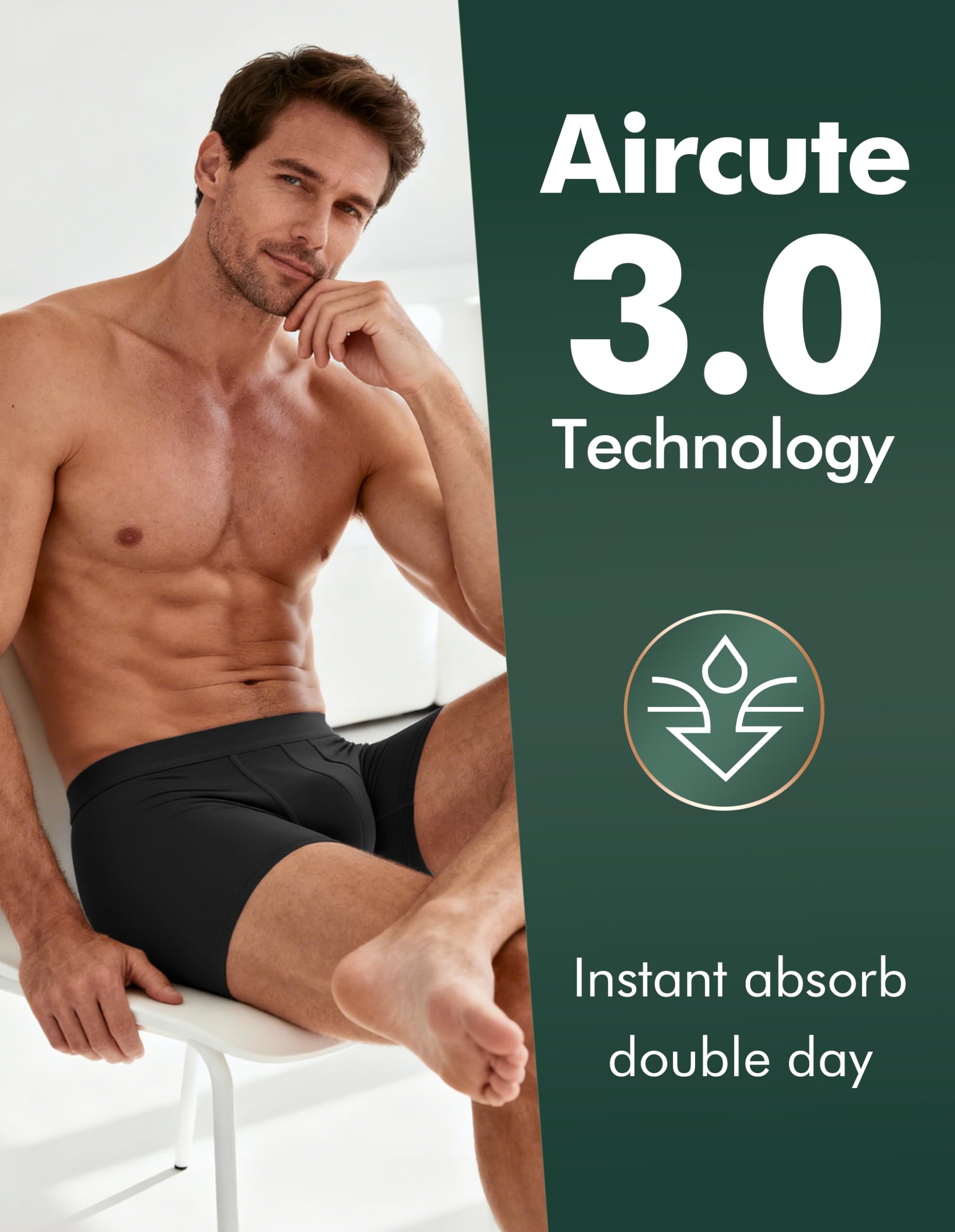 AIRCUTE leak-proof multilayer design prevents leaks during daily activities.