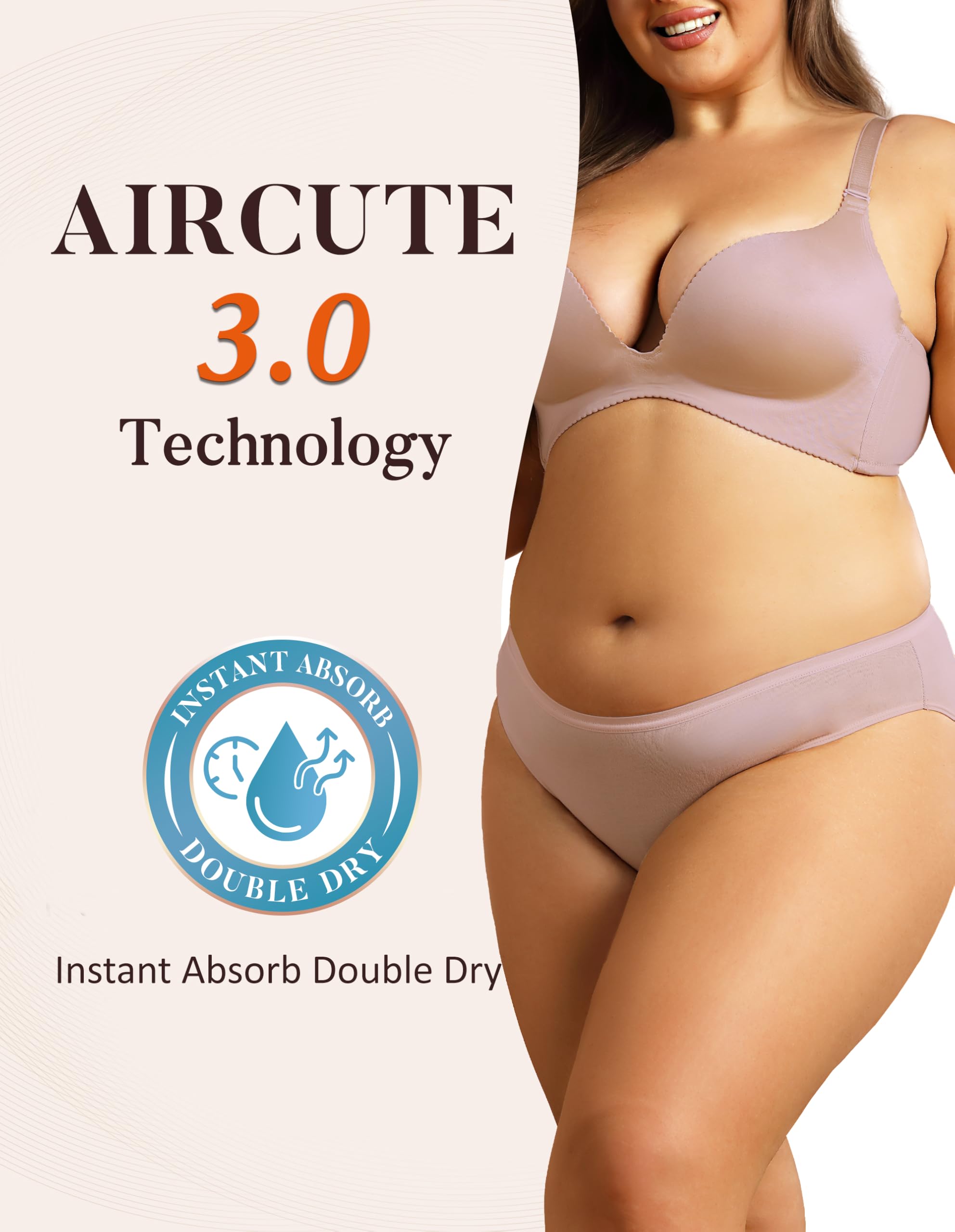 AIRCUTE underwear that looks like regular underwear for discreet daily wear.