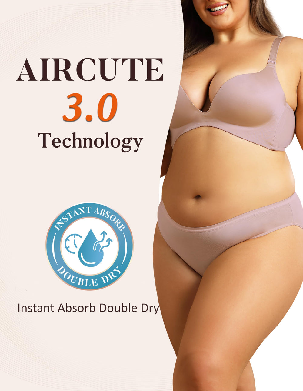 AIRCUTE underwear that looks like regular underwear for discreet daily wear.